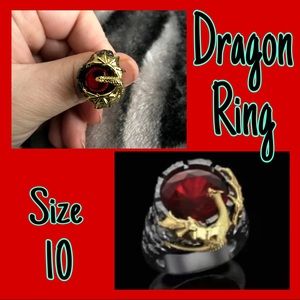 Goth/Punk Dragon Ring - Sz 9